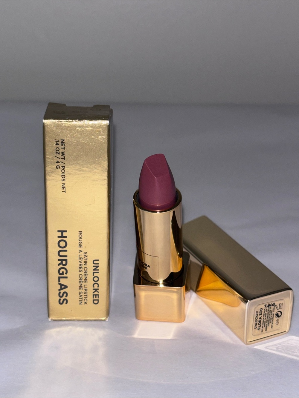Hourglass Cosmetics Unlocked Flora Satin Creme Lipstick burgundy NEW IN BOX